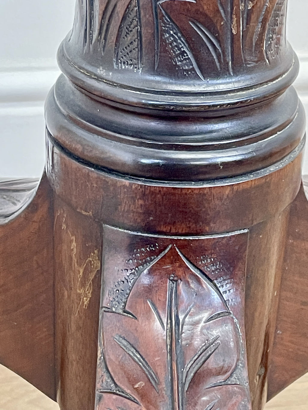 Large antique Chippendale style cheval mirror with tilting oval plate and brass lion feet, perfect statement mirror for Georgian cottage interior