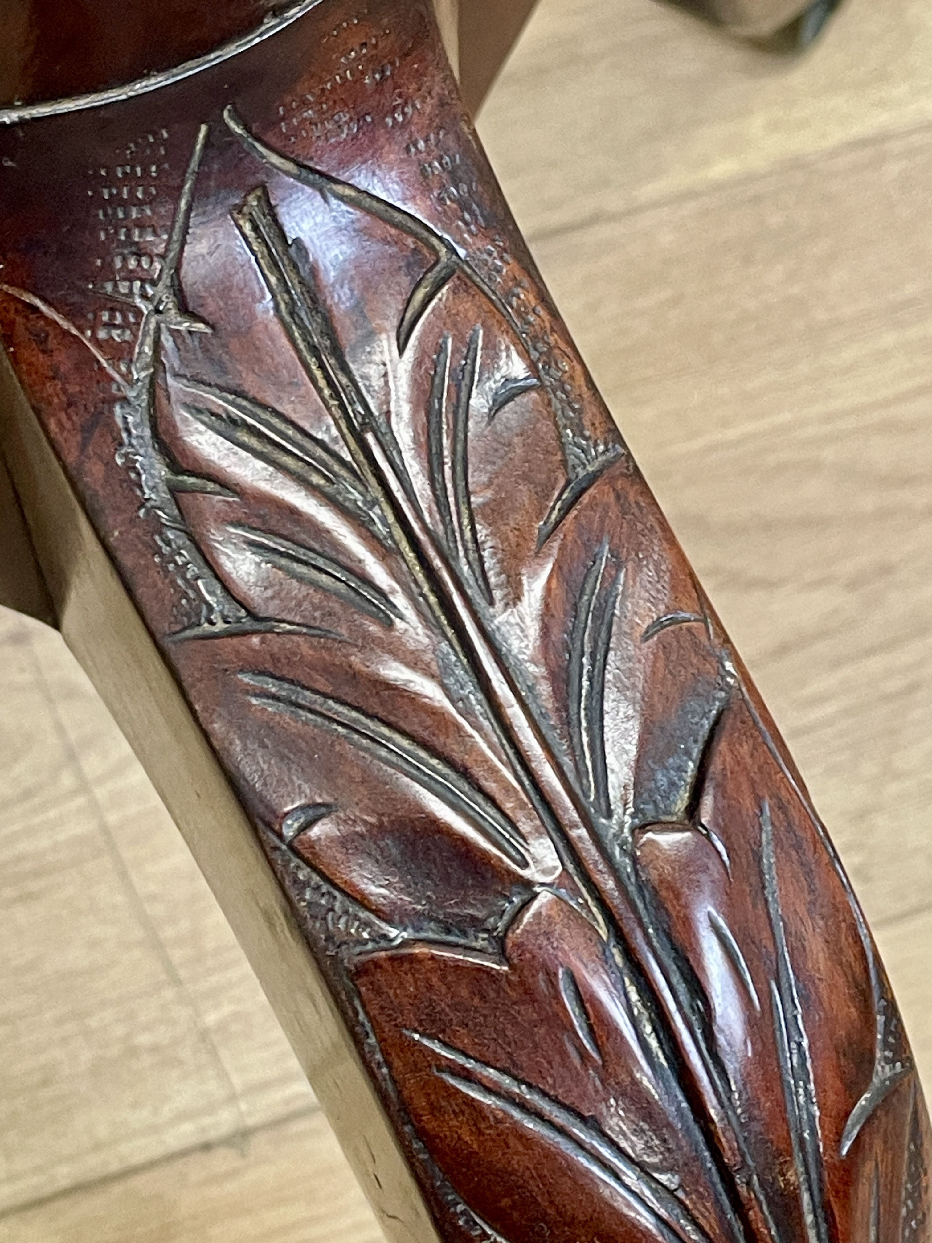 Large antique Chippendale style cheval mirror with tilting oval plate and brass lion feet, perfect statement mirror for Georgian cottage interior