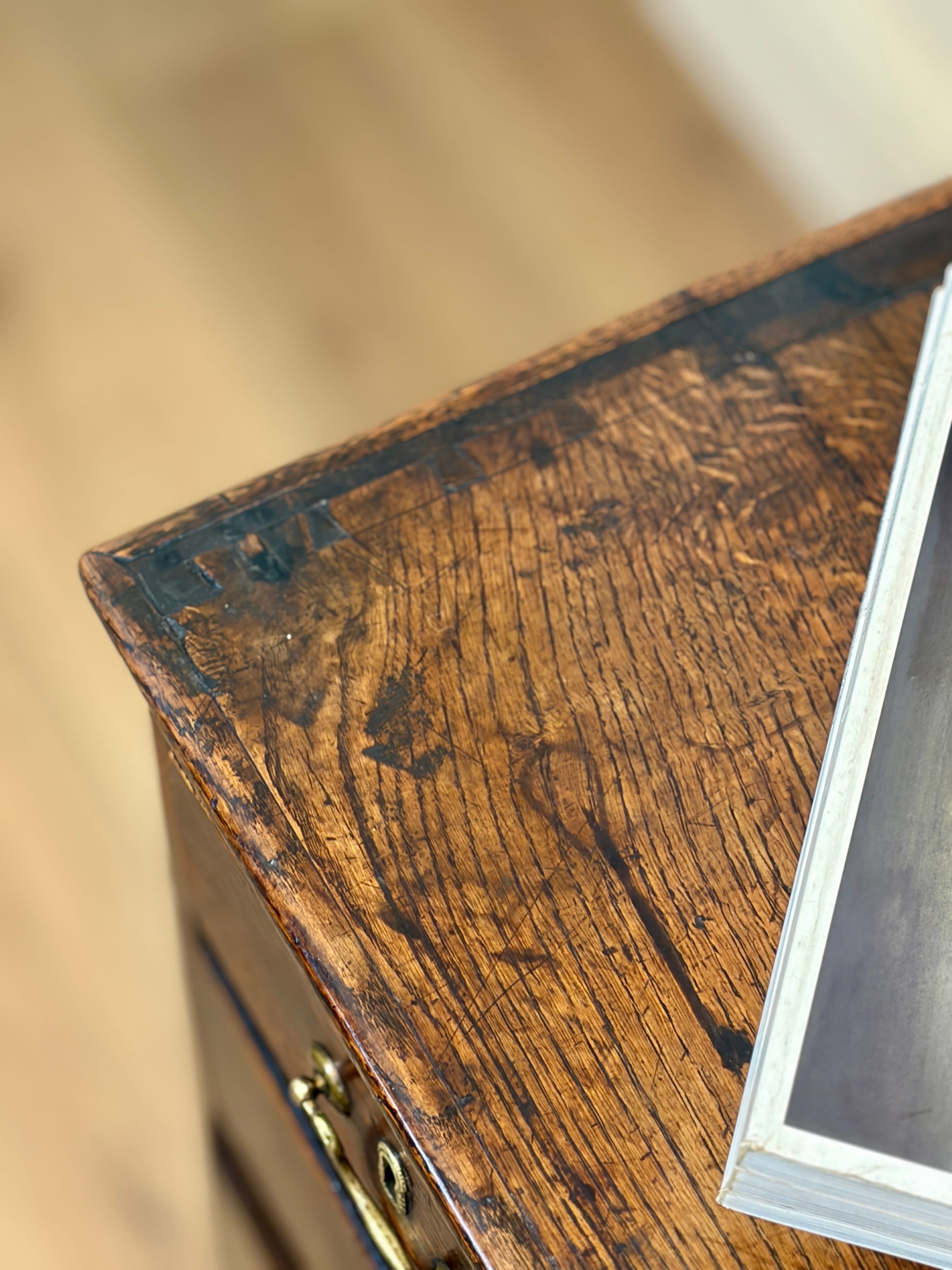 Close-up of a wooden surface with a blurred background