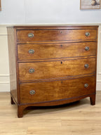 mahogany bow front chest of drawers 