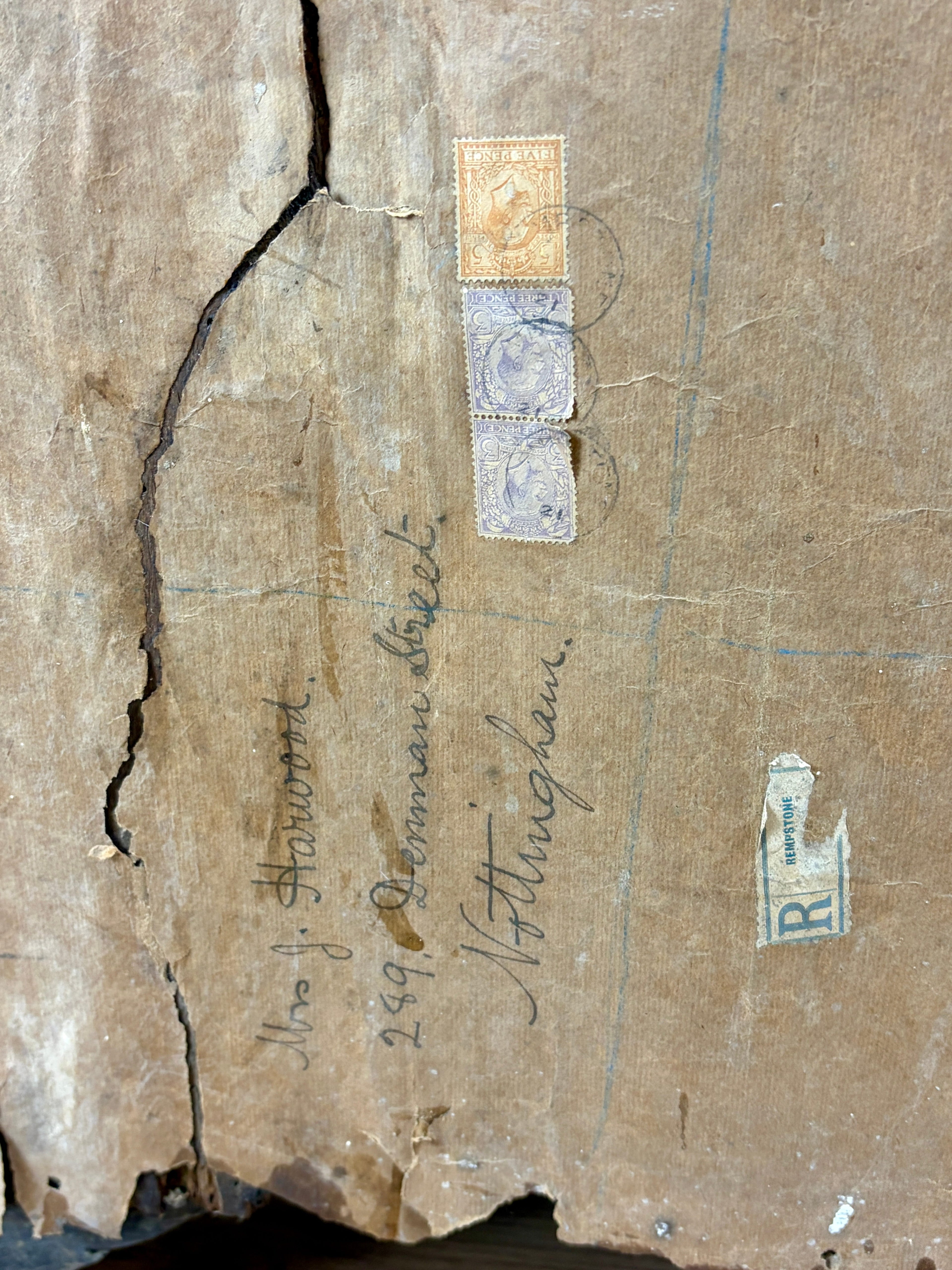 Antique light oak farmhouse chest of drawers with brass handles and patina