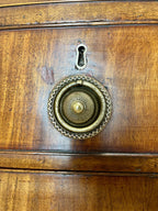 ntique Regency mahogany bowfront chest of drawers with two short over three long drawers, ideal chest of drawers for bedroom in a cottage interior.