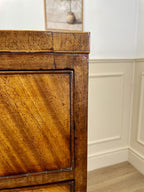 ntique Regency mahogany bowfront chest of drawers with two short over three long drawers, ideal chest of drawers for bedroom in a cottage interior.