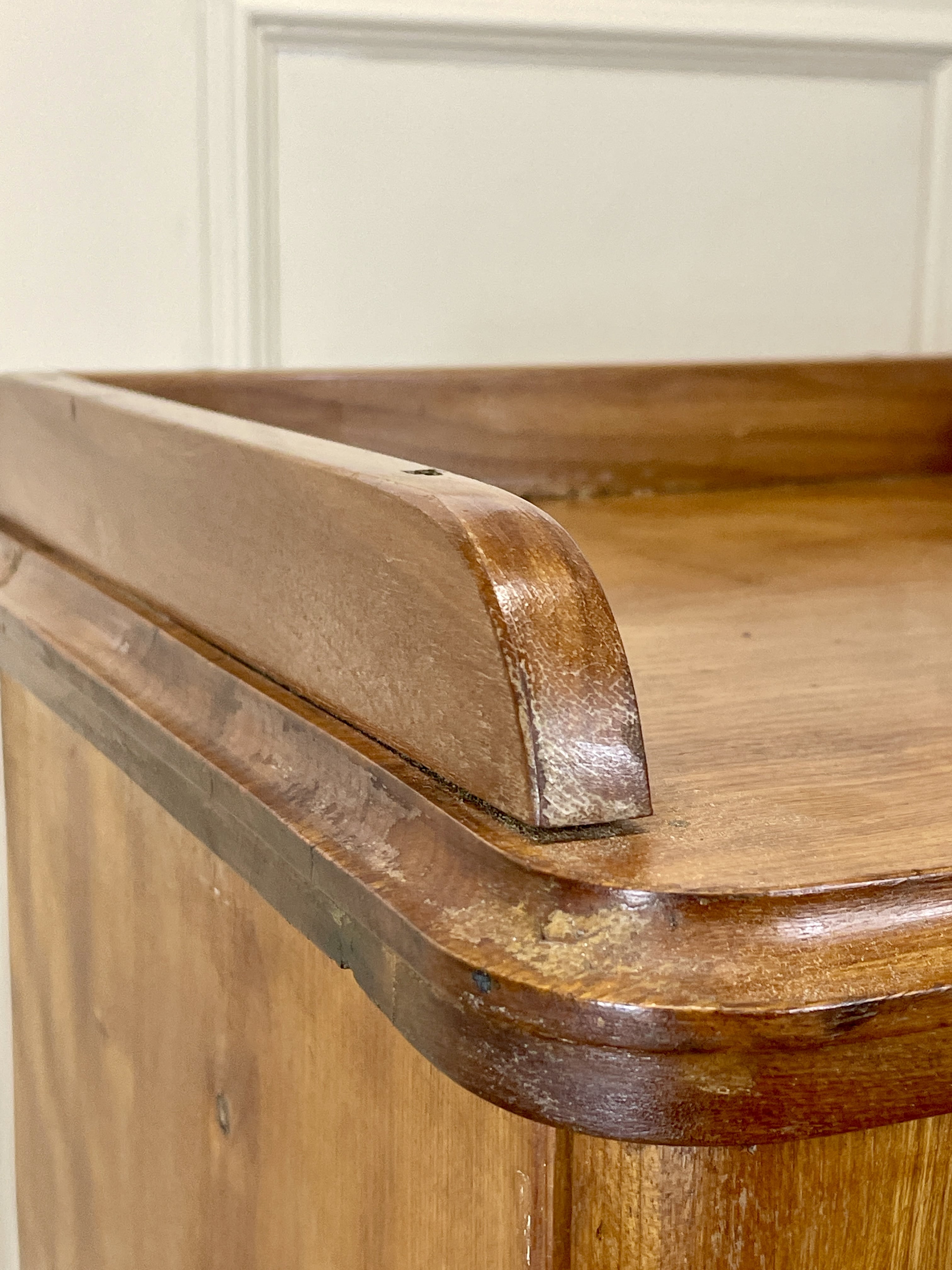 Antique Satin Birch Bedside Pot Cupboard