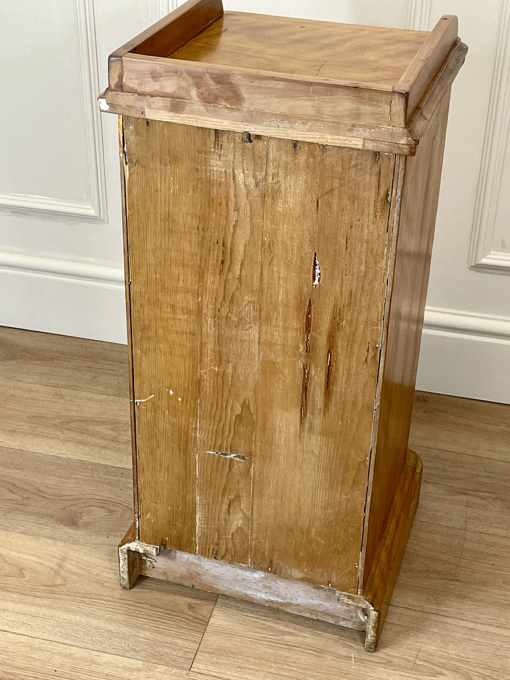 Antique Satin Birch Bedside Pot Cupboard