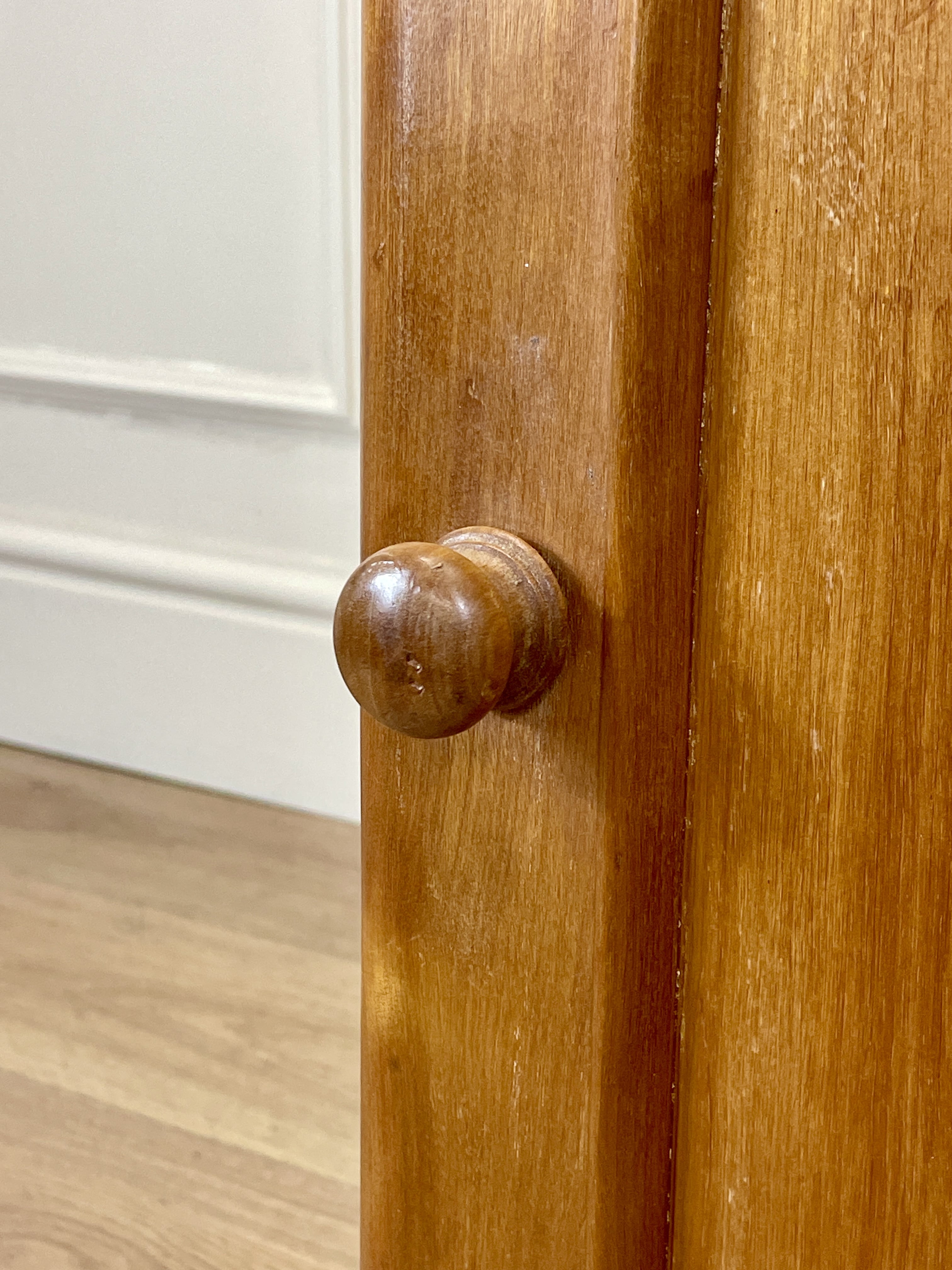 Antique Satin Birch Bedside Pot Cupboard