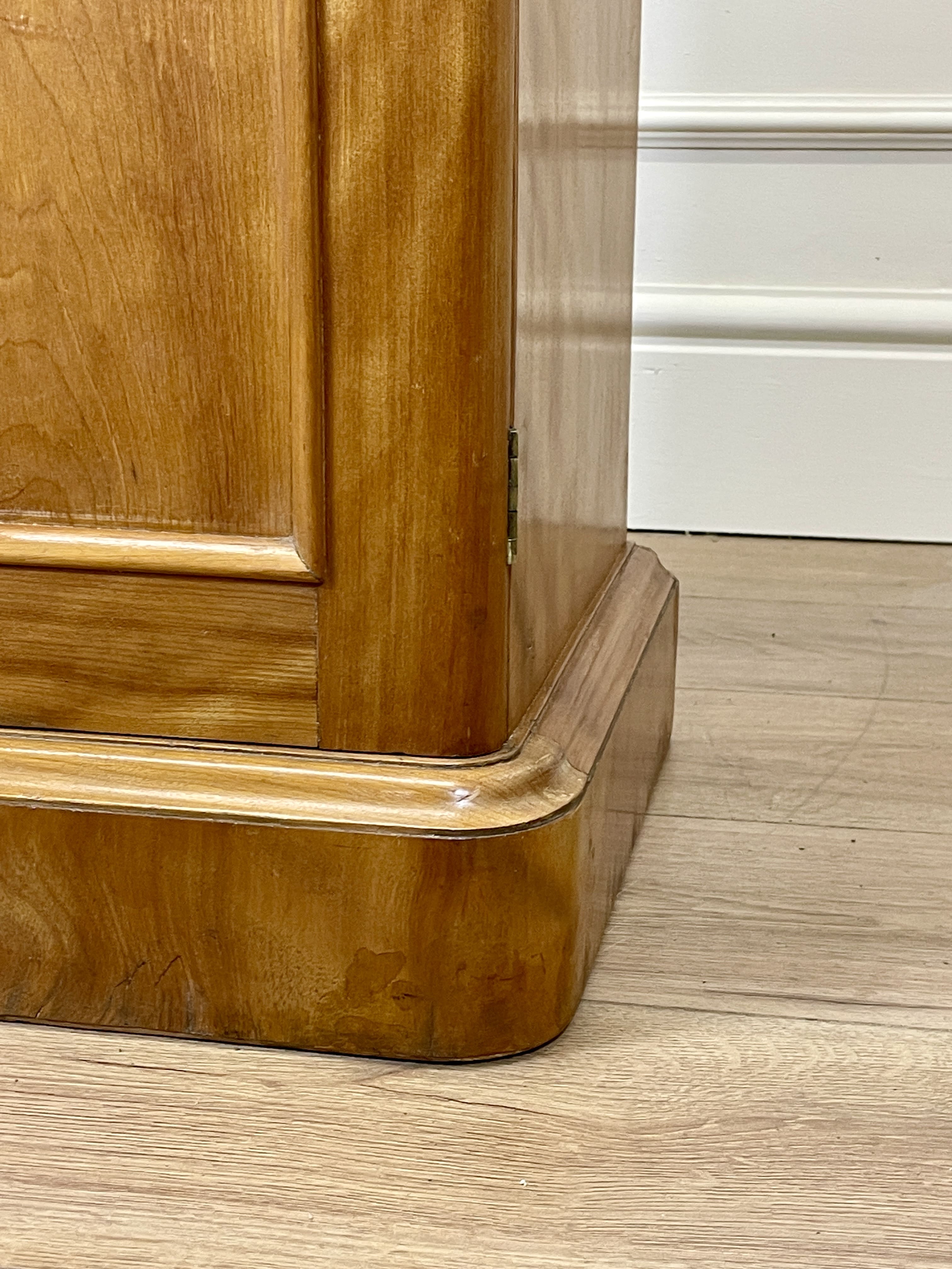 Antique Satin Birch Bedside Pot Cupboard