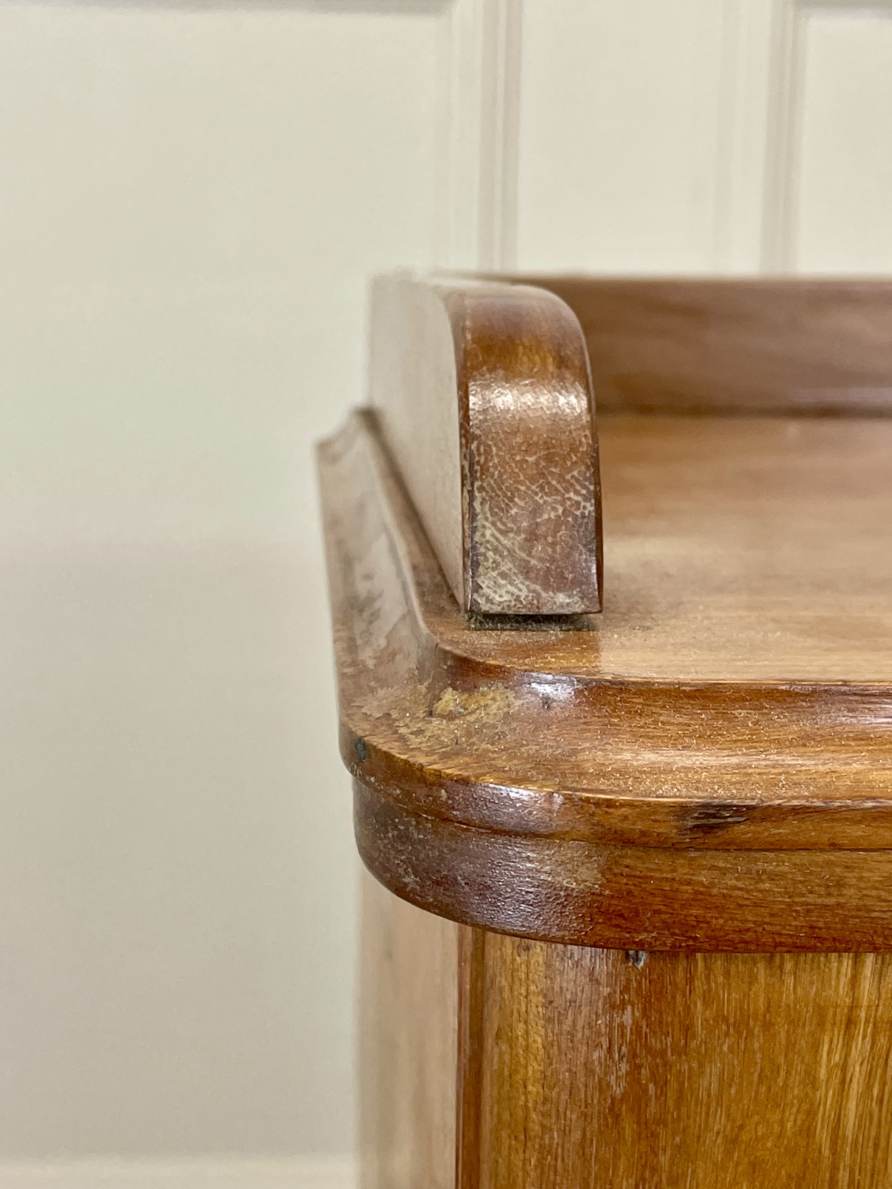 Antique Satin Birch Bedside Pot Cupboard