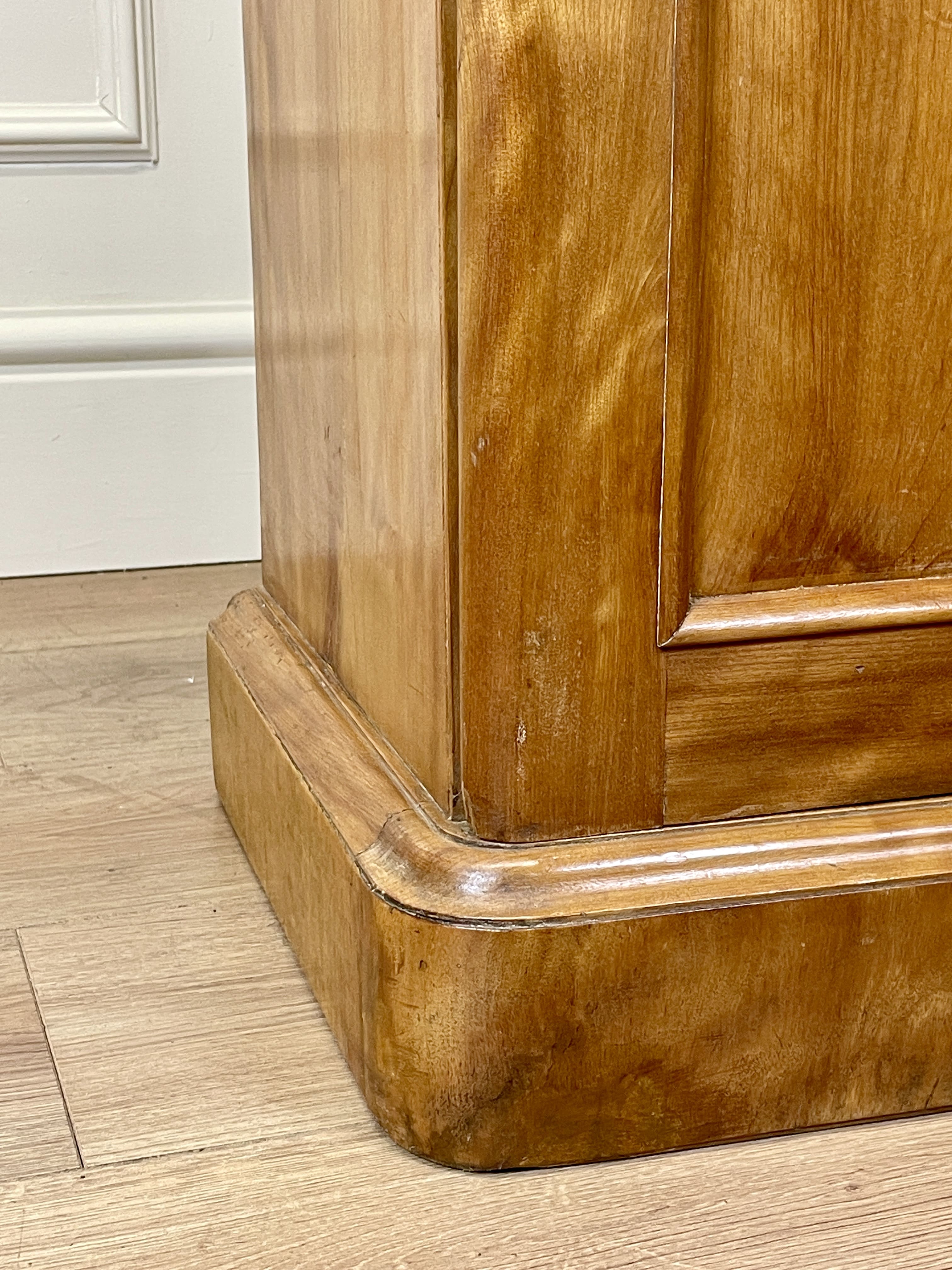 Antique Satin Birch Bedside Pot Cupboard