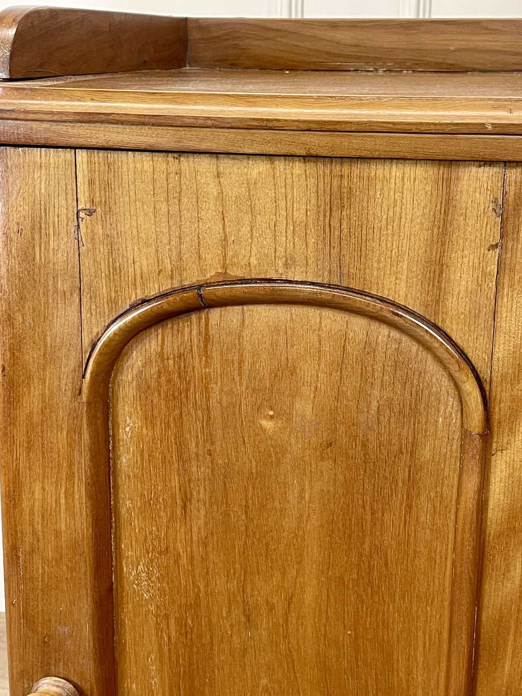 Antique Satin Birch Bedside Pot Cupboard