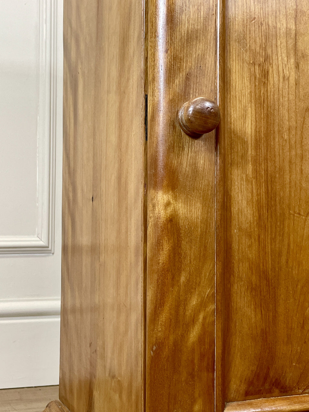 Antique Satin Birch Bedside Pot Cupboard