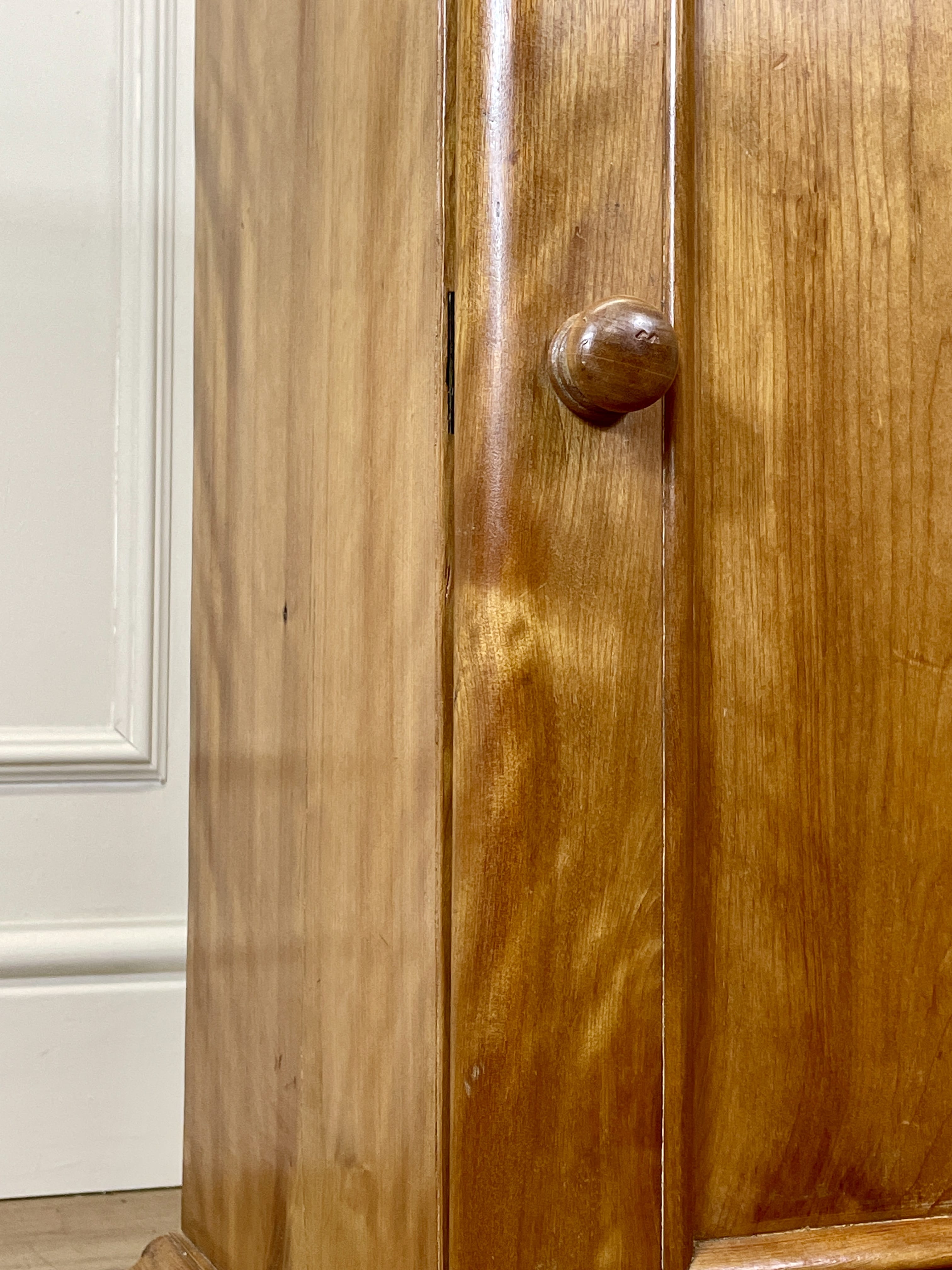 Antique Satin Birch Bedside Pot Cupboard