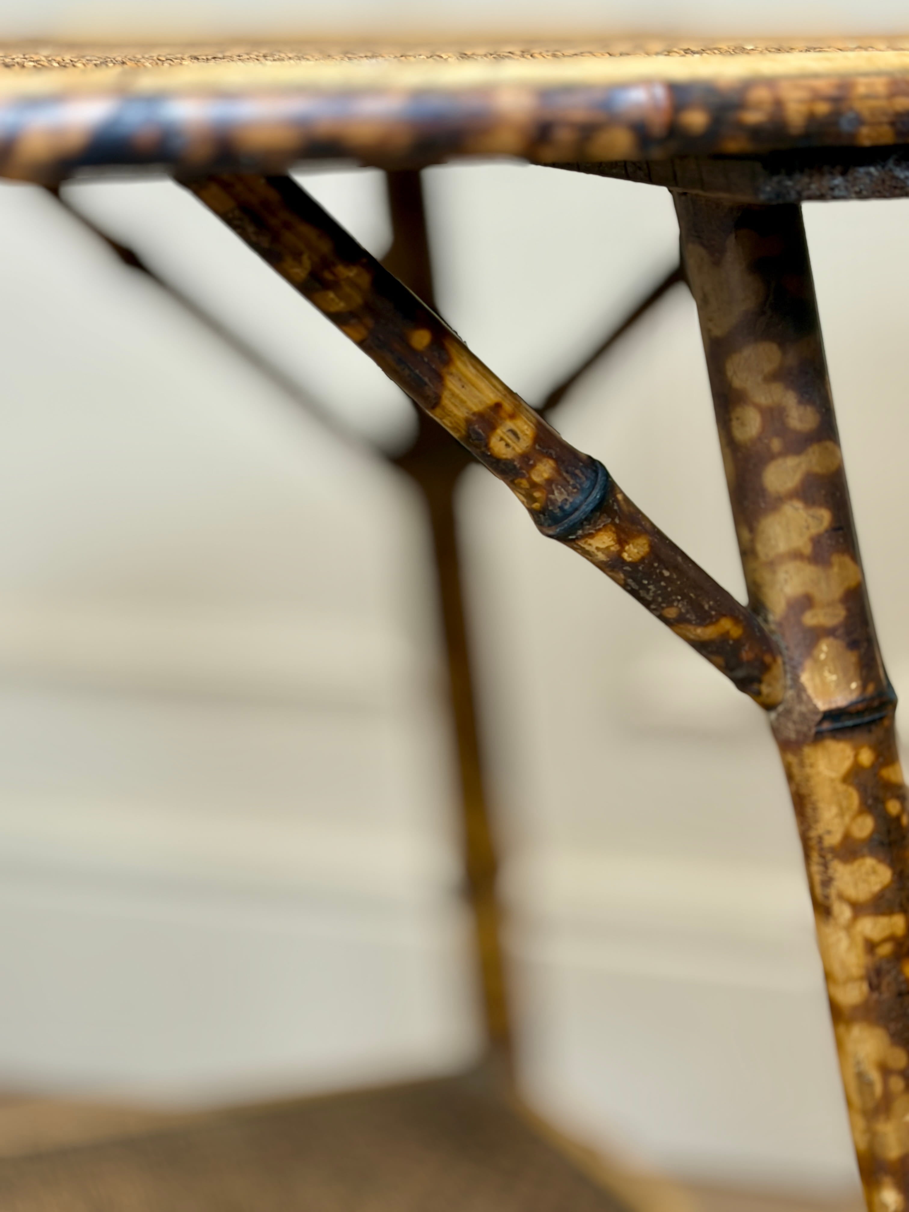 Close-up of a rattan chair with a blurred background