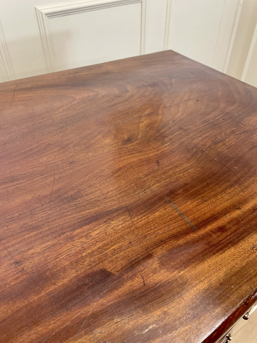 Wooden table top with visible grain and texture