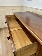 Antique Victorian small mahogany chest of drawers with four deep drawers and mother of pearl handles, perfect chest of drawers for bedroom or cottage interior