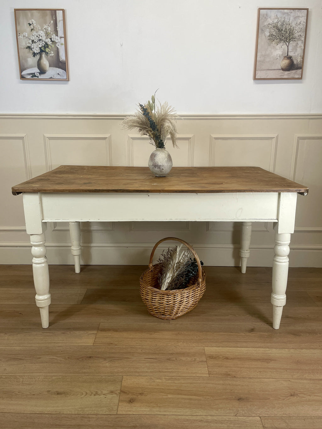 Antique Victorian Farmhouse Kitchen Table