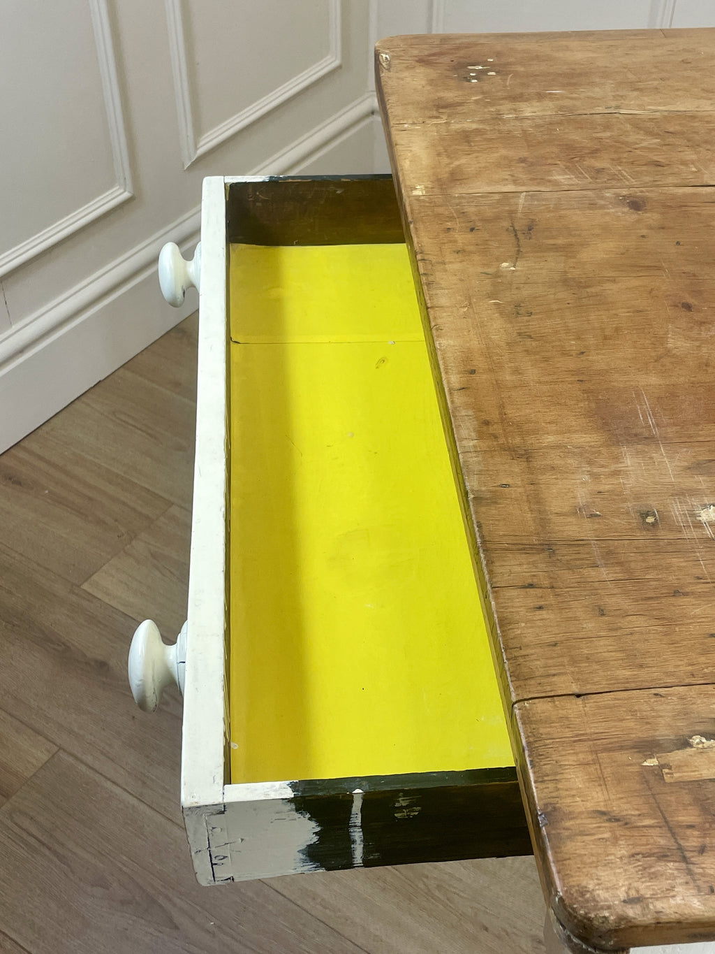 Antique Victorian Farmhouse Kitchen Table