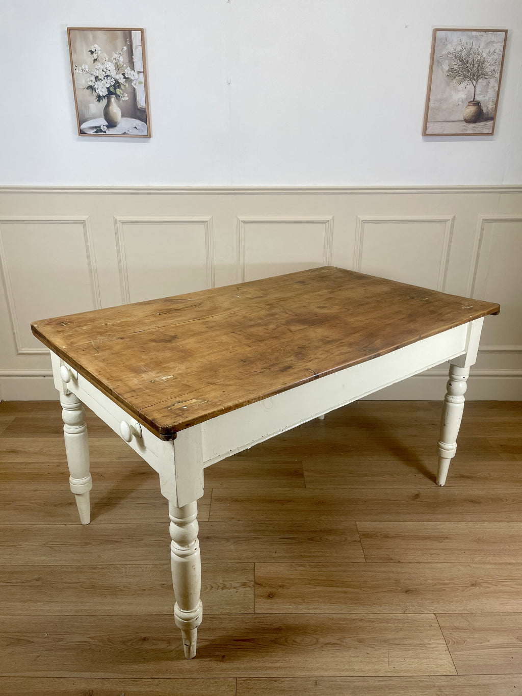 Antique Victorian Farmhouse Kitchen Table