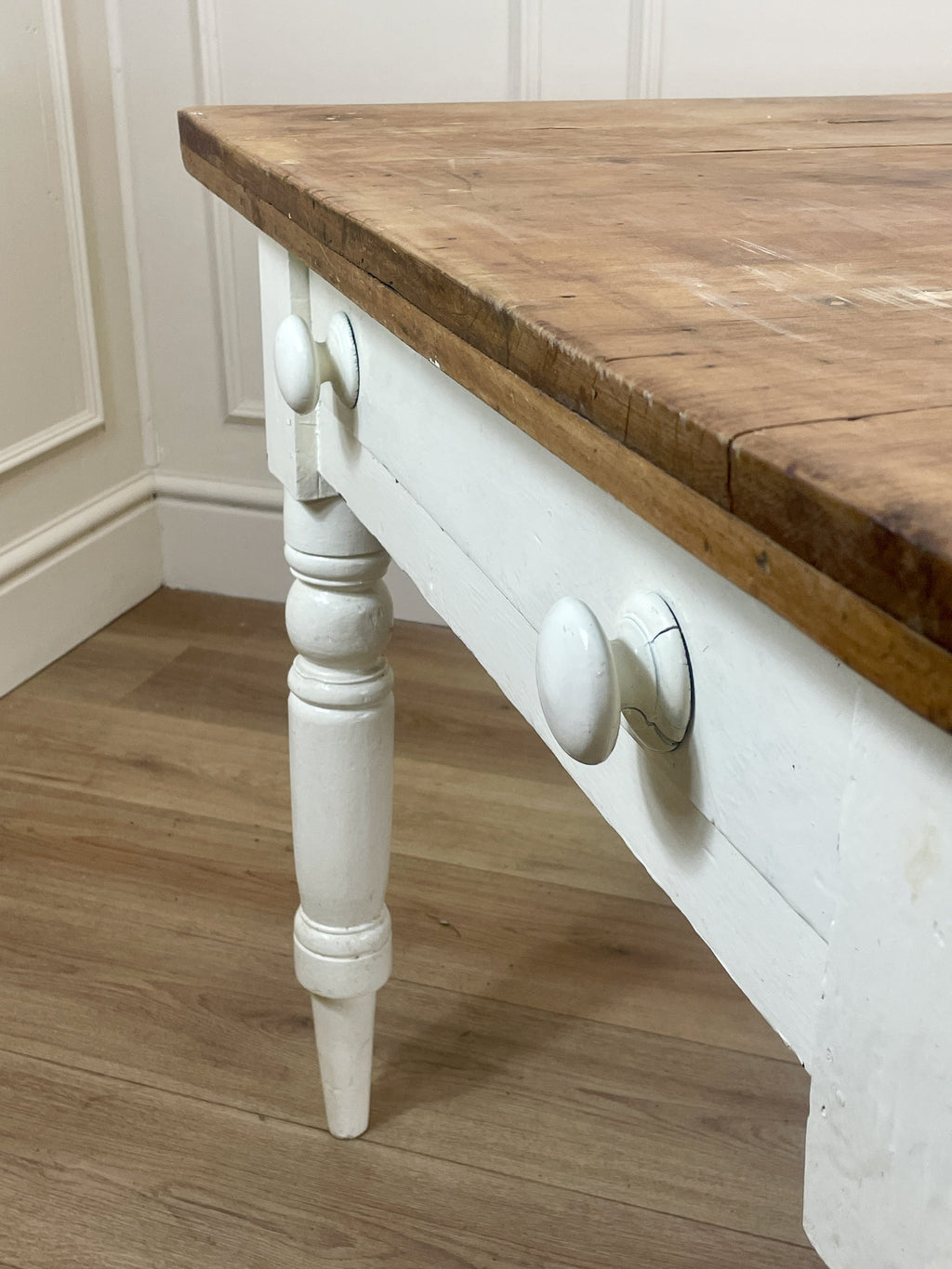 Antique Victorian Farmhouse Kitchen Table