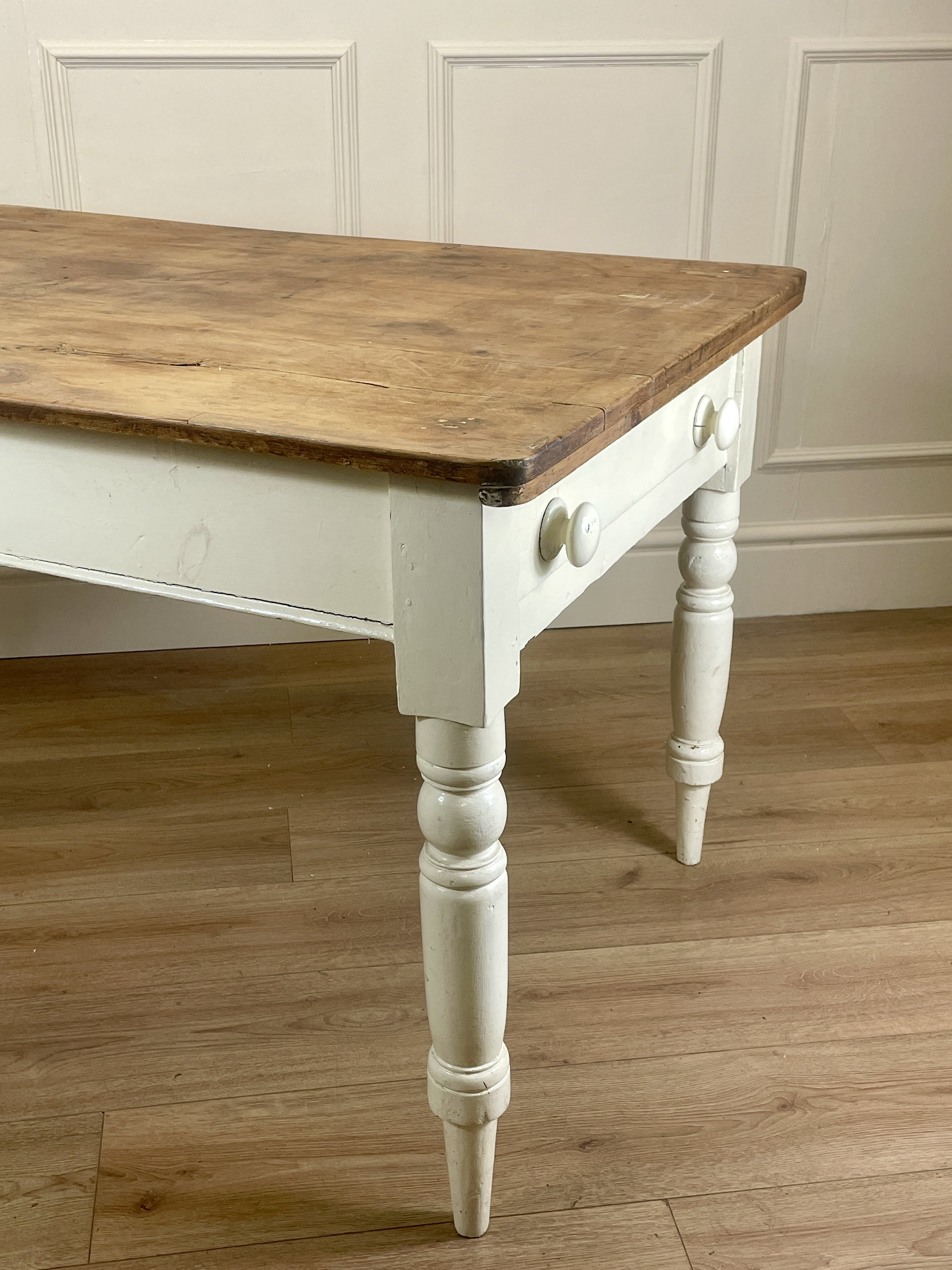 Antique Victorian Farmhouse Kitchen Table